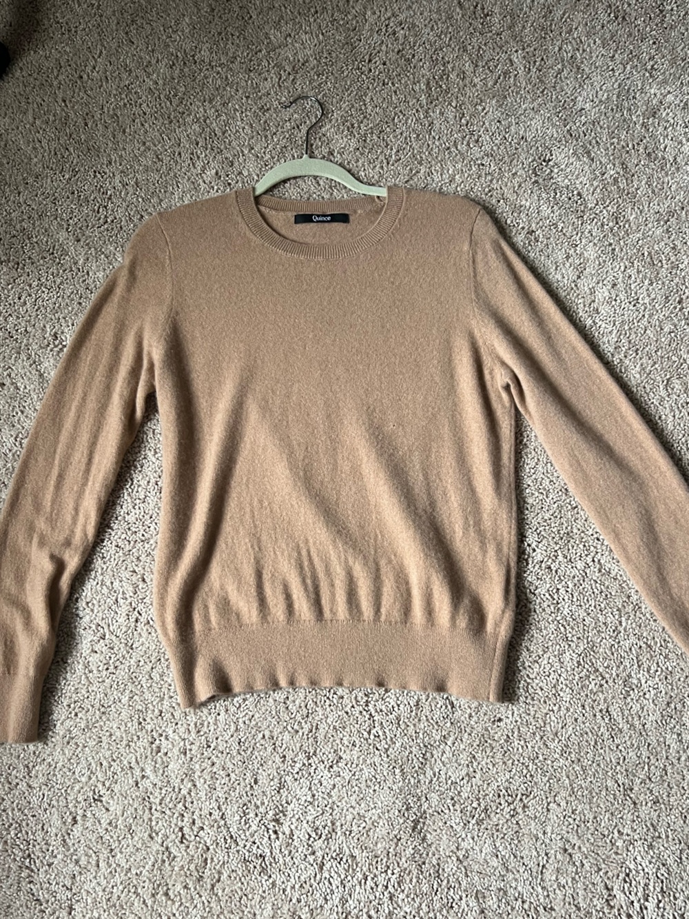 Quince Crewneck cashmere Sweater in Camel